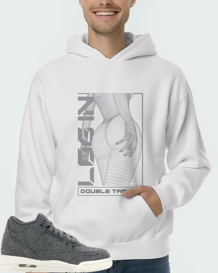 Jordan 3 Retro Sneaker Matching White Hoodie (LOGIN) - View 4