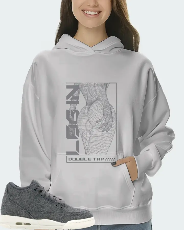 Jordan 3 Retro Sneaker Matching White Hoodie (LOGIN) - View 5