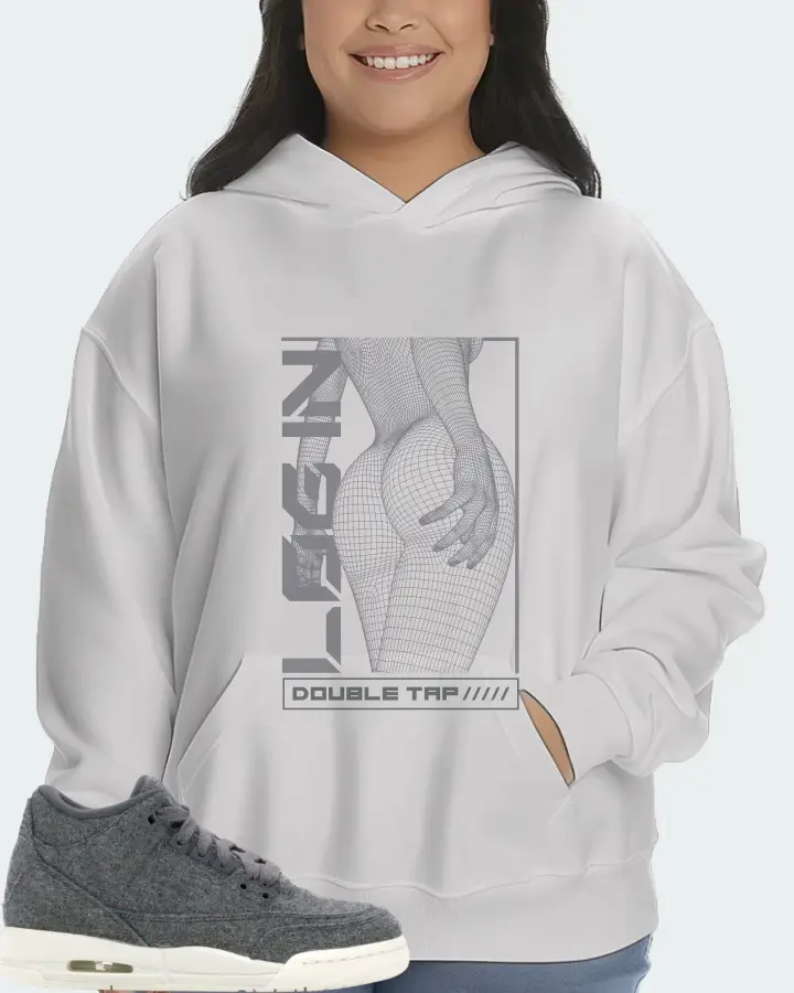 Jordan 3 Retro Sneaker Matching White Hoodie (LOGIN) - View 7