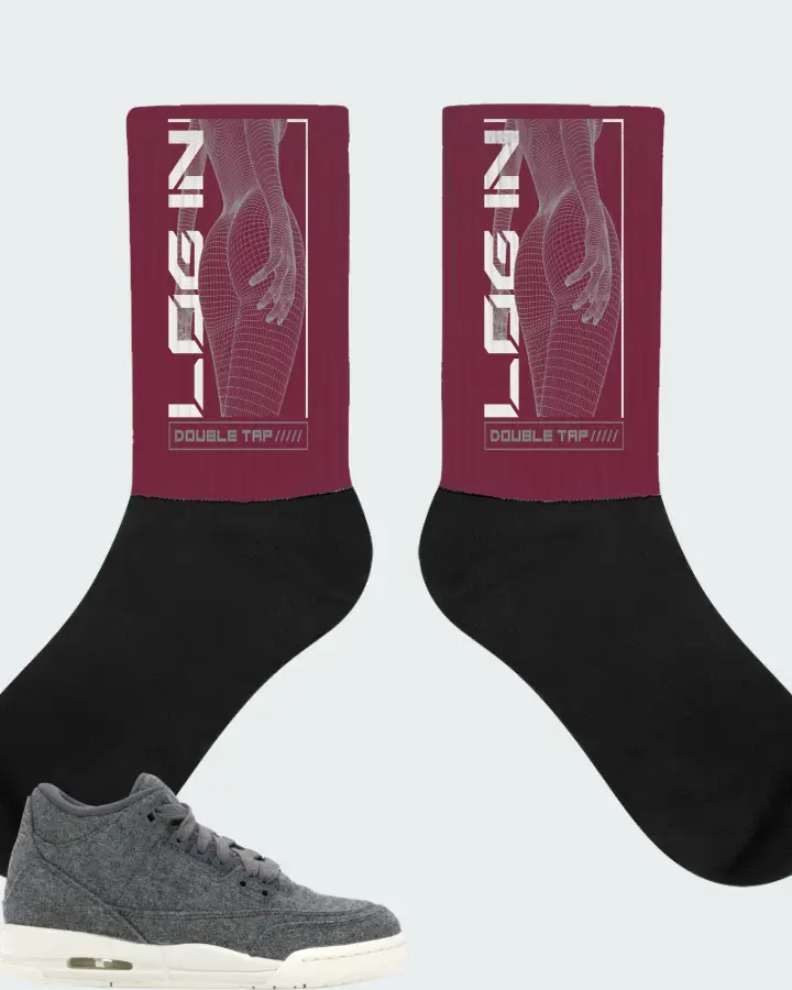 Socks in Maroon