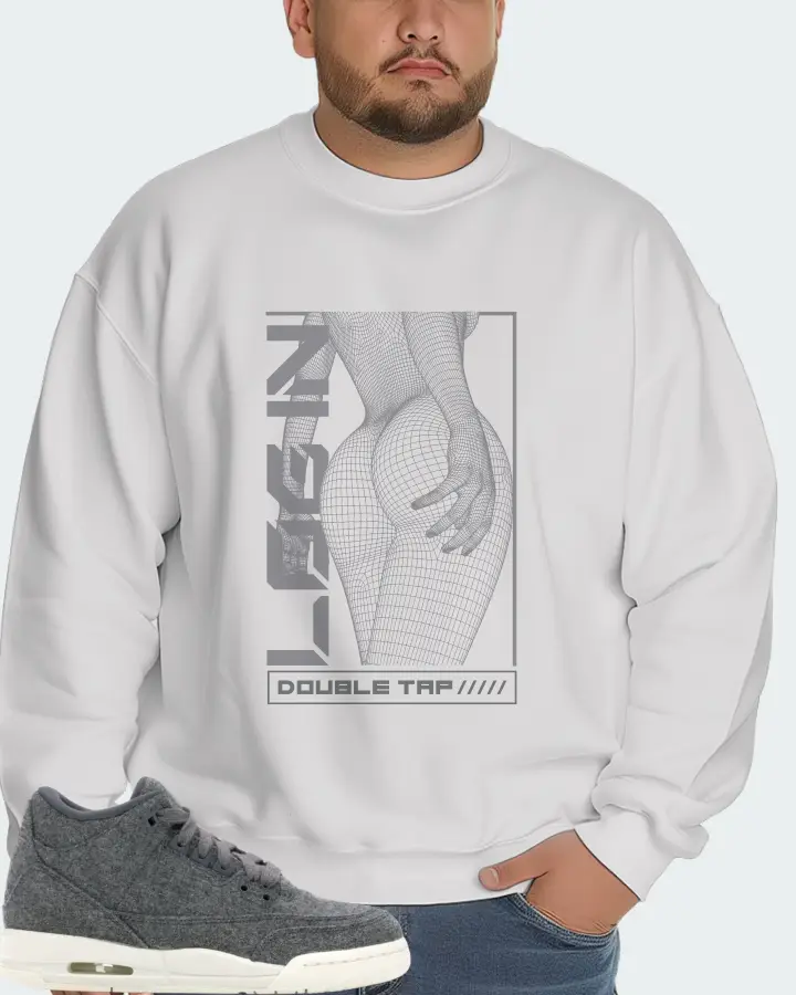 Jordan 3 Retro Sneaker Matching White Sweatshirt (LOGIN) - View 6