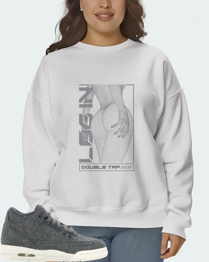 Jordan 3 Retro Sneaker Matching White Sweatshirt (LOGIN) - View 7