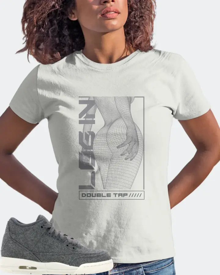 Jordan 3 Retro Sneaker Matching Ash T-Shirt (LOGIN) - View 3