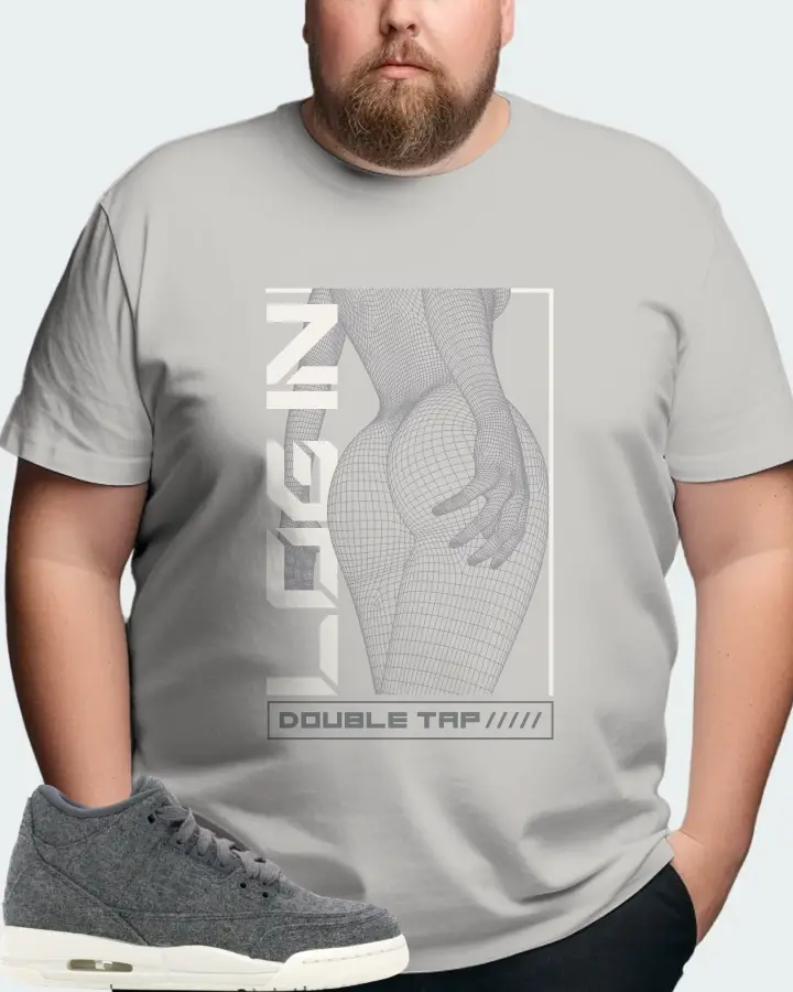Jordan 3 Retro Sneaker Matching Grey T-Shirt (LOGIN) - View 8