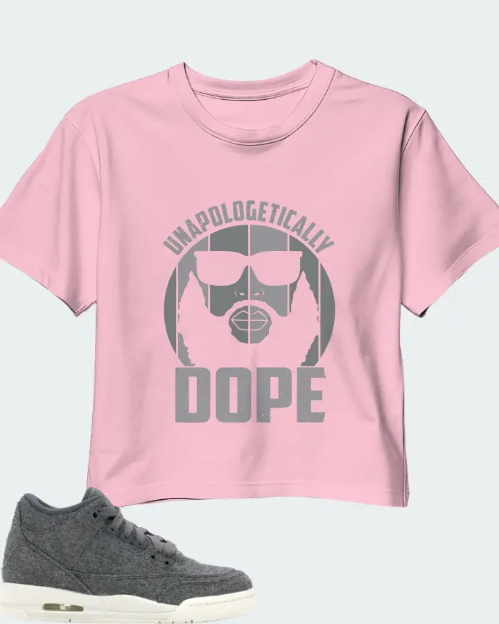 Jordan 3 Retro Sneaker Matching Pink Crop Top - UNAPOLOGETICALLY DOPE Man