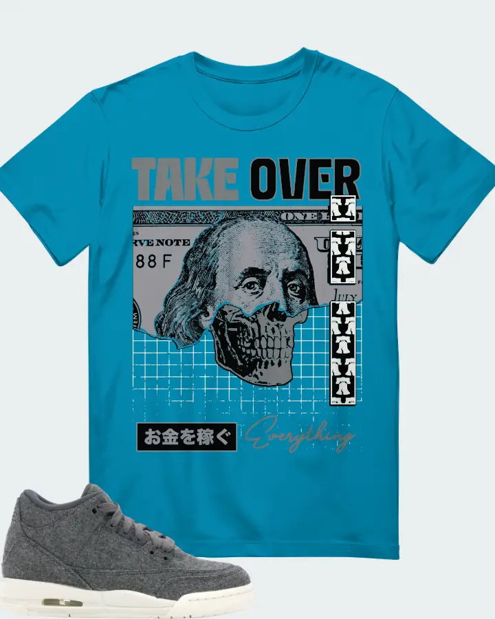 Jordan 3 Retro Sneaker Matching Aqua T-Shirt - Take Over