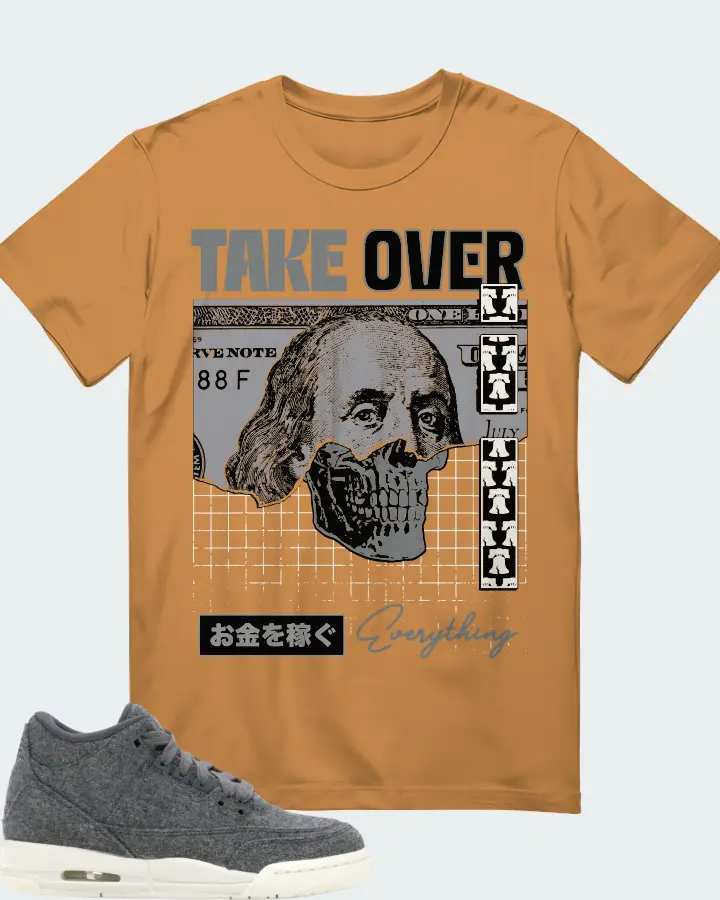 Jordan 3 Retro Sneaker Matching Toast T-Shirt - Take Over