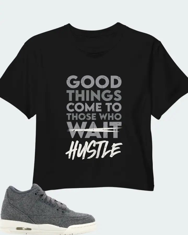 Jordan 3 Retro Sneaker Matching Black Crop Top - Good Things Come