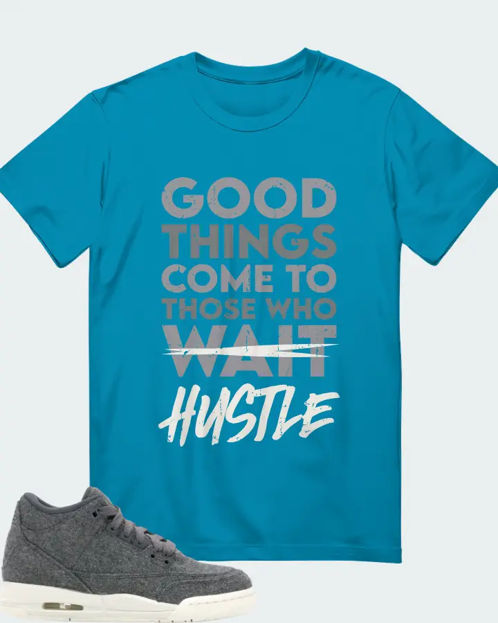 Jordan 3 Retro Sneaker Matching Aqua T-Shirt - Good Things Come