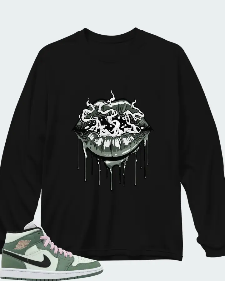 Air Jordan 1 Mid SE Dutch Green Matching Long Sleeve T-Shirt