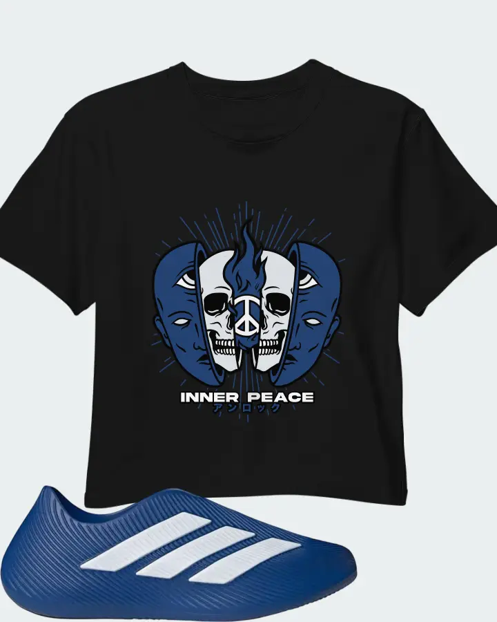 adidas Purechill Runner Royal Blue White Matching Crop Top