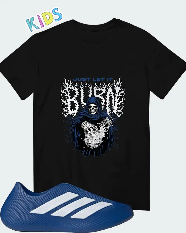 adidas Purechill Runner Royal Blue White Matching Kid's T-Shirt