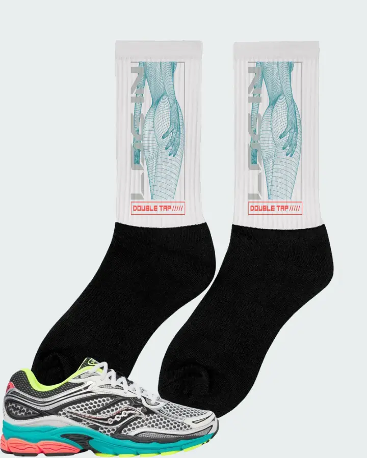 Saucony ProGrid Omni 9 Mutant Sneaker Matching White Socks (LOGIN) - View 3