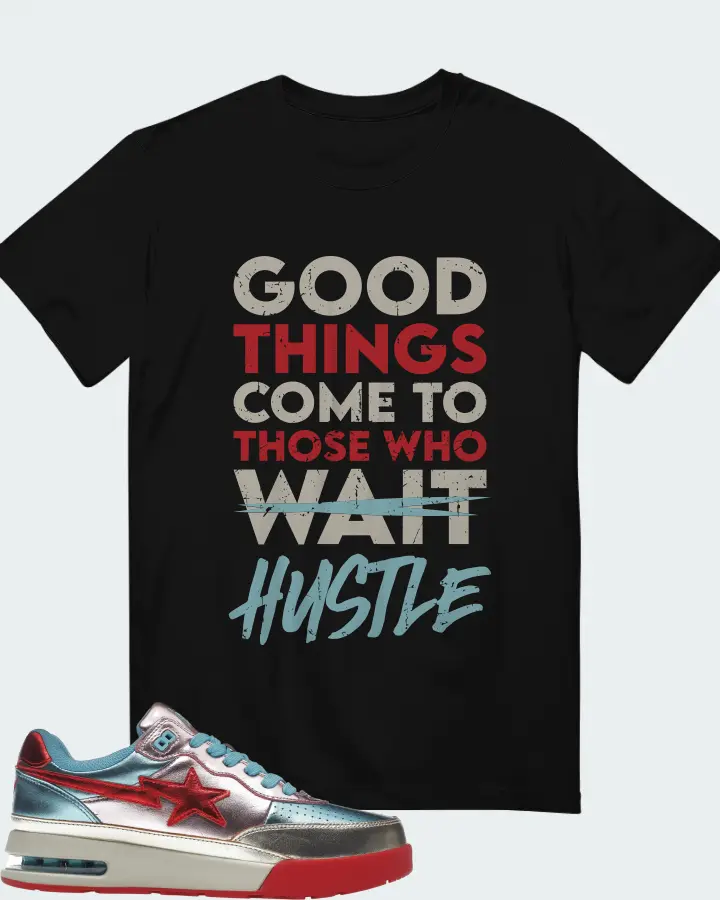 A Bathing Ape Bape Road Sta Sneaker Matching Black T-Shirt - Good Things Come