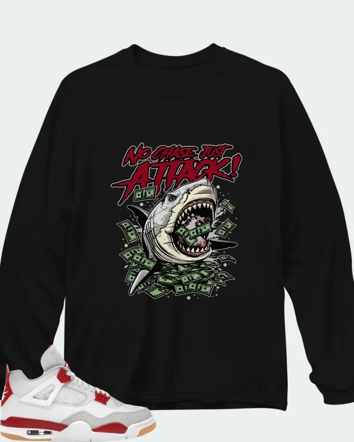 Air Jordan 4 Retro SP x Nike SB Varsity Red  Matching Long Sleeve T-Shirt