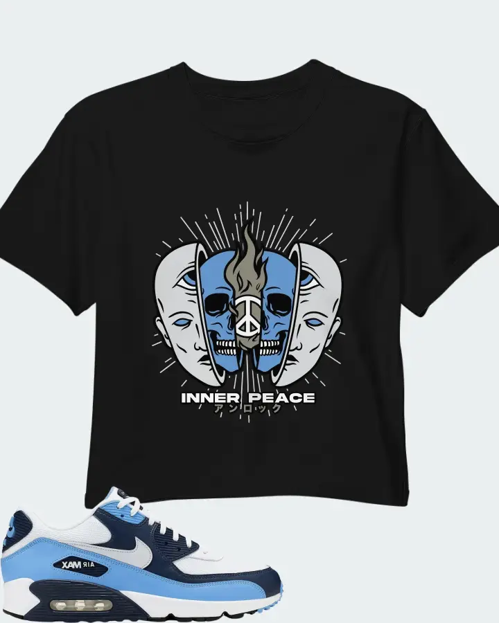 Nike Air Max 90 UNC White University Blue Matching Crop Top
