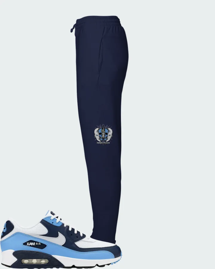 Nike Air Max 90 UNC White University Blue Matching Joggers