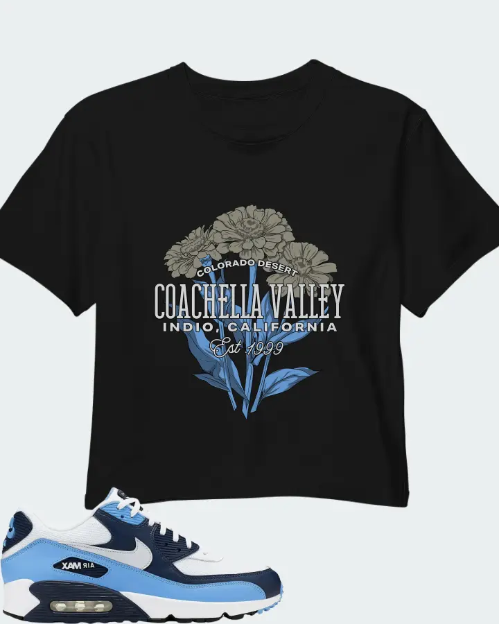 Nike Air Max 90 UNC White University Blue Matching Crop Top