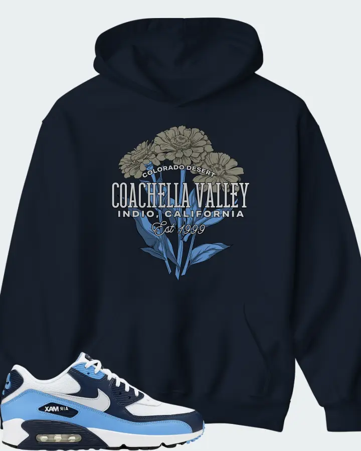 Nike Air Max 90 UNC White University Blue Matching Hoodie
