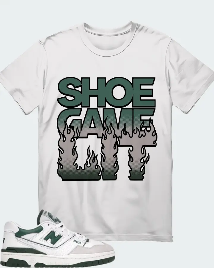 New Balance 550 Sneaker Matching White T-Shirt - Shoe Game Lit Refreshed