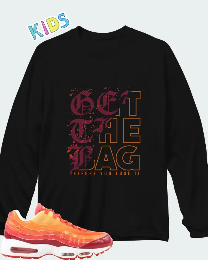 Nike Air Max 95 Fantastic 4 Human Torch Matching Kid's Long Sleeve T-Shirt