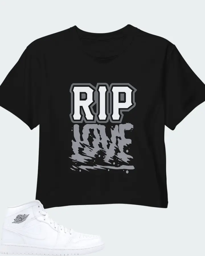 Air Jordan 1 Mid Cool Grey Matching Crop Top