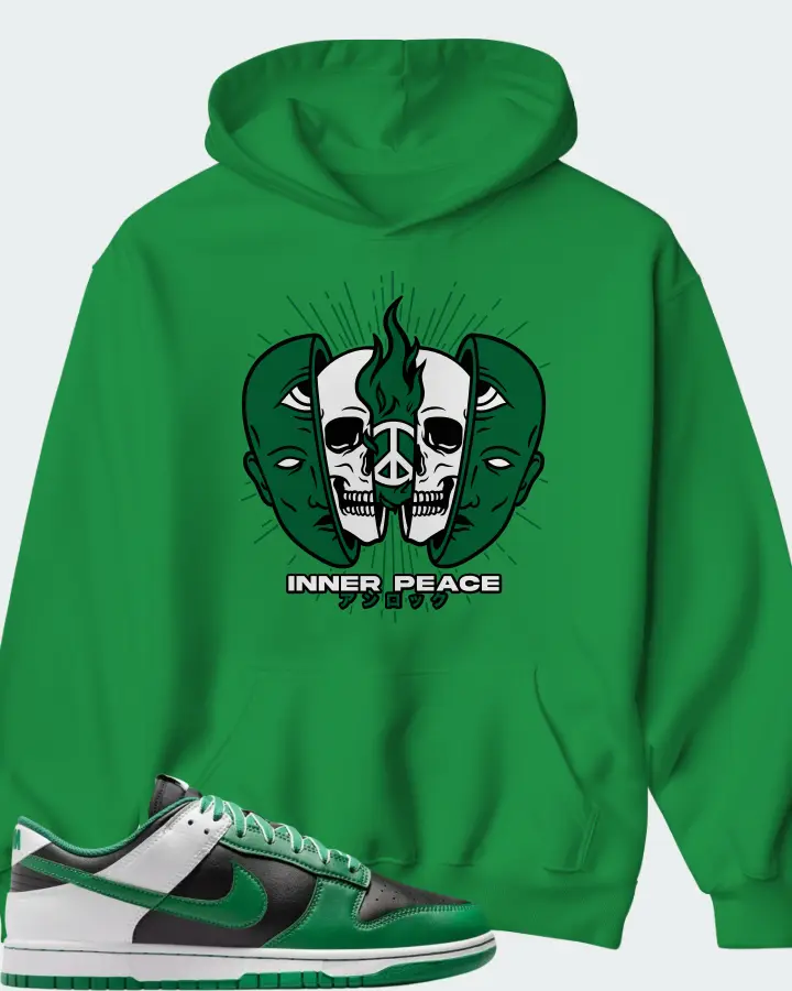 Nike Dunk Low Retro Black White Clover Matching Hoodie