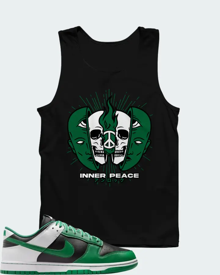 Nike Dunk Low Retro Black White Clover Matching Tank Top