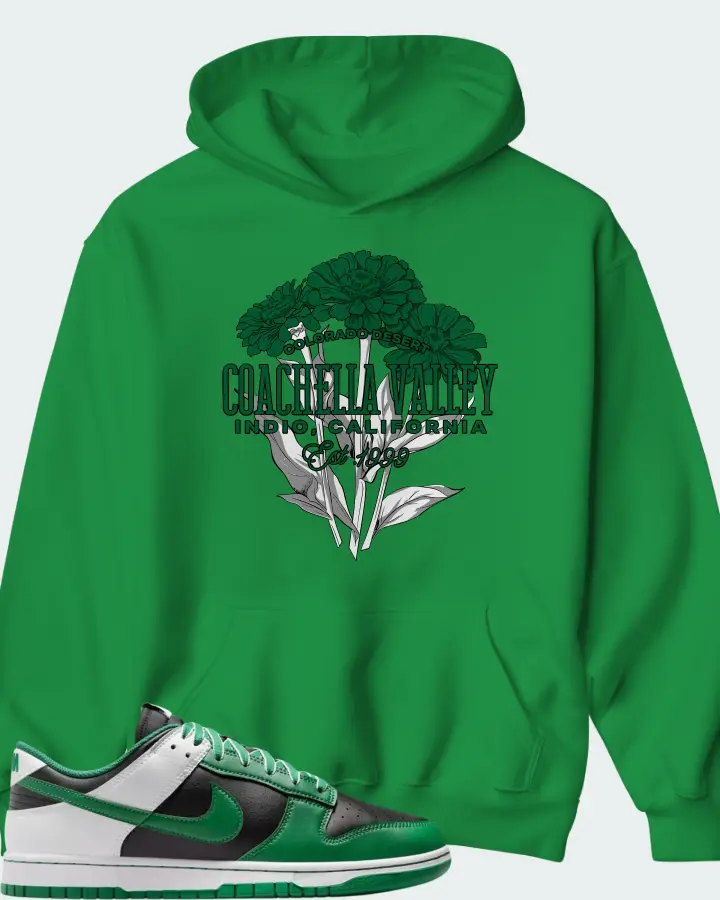 Nike Dunk Low Retro Black White Clover Matching Hoodie