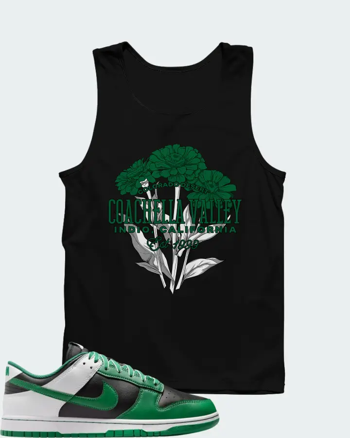 Nike Dunk Low Retro Black White Clover Matching Tank Top