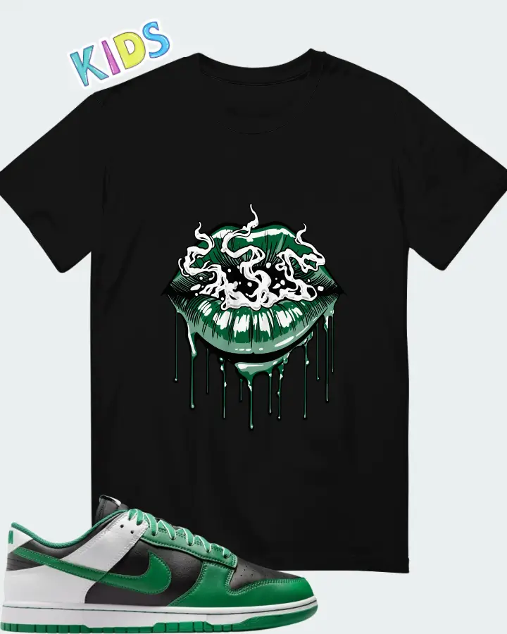 Nike Dunk Low Retro Black White Clover Matching Kid's T-Shirt