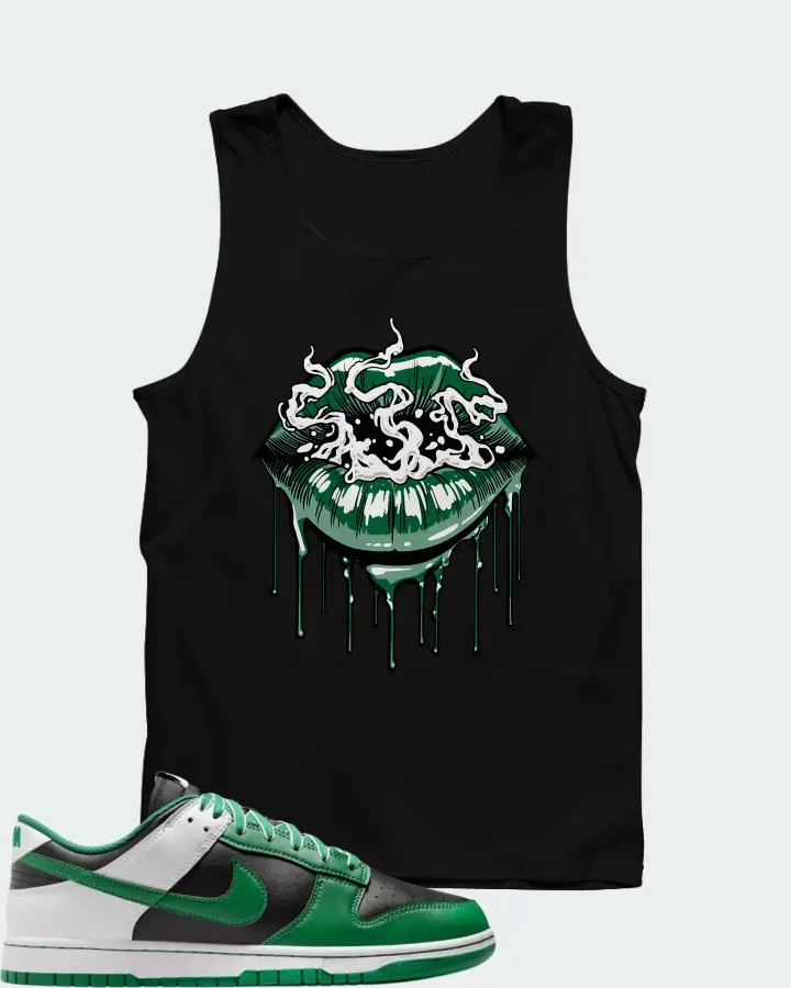 Nike Dunk Low Retro Black White Clover Matching Tank Top