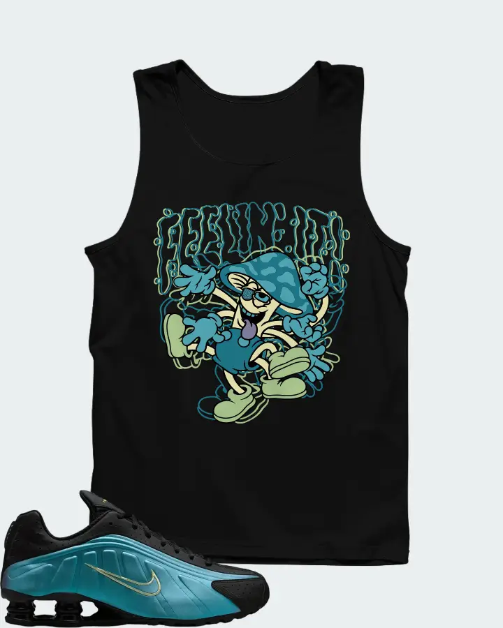 Nike Shox R4 Sapphire Pencil Point Black Matching Tank Top
