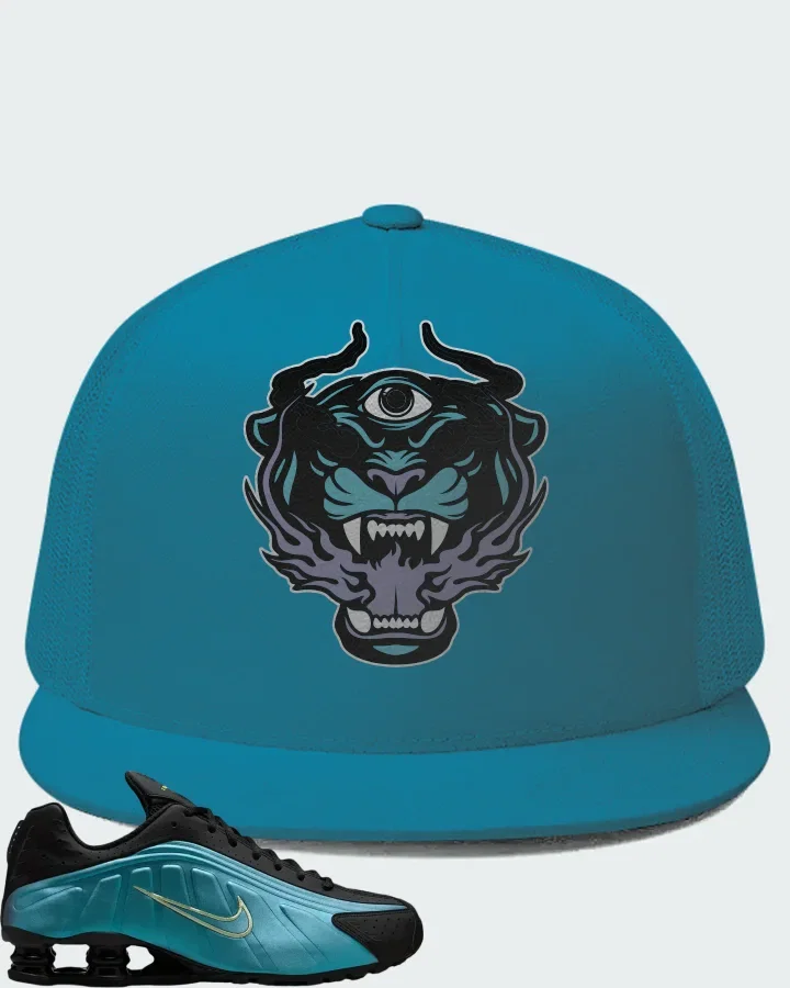 Nike Shox R4 Sapphire Pencil Point Black Matching Hat