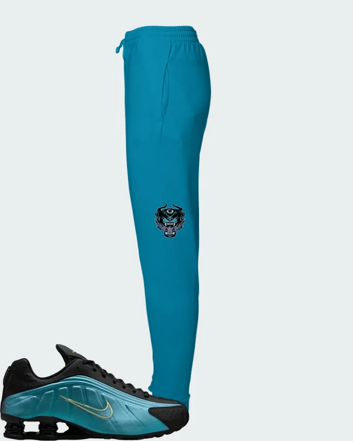 Nike Shox R4 Sapphire Pencil Point Black Matching Joggers