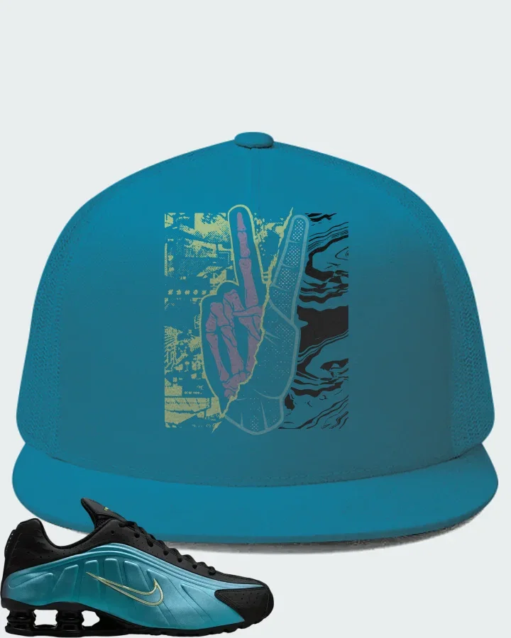 Nike Shox R4 Sapphire Pencil Point Black Matching Hat