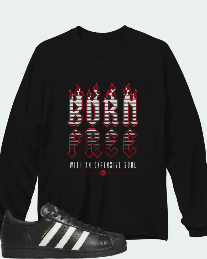 Willy Chavarria x adidas Superstar Core Black Off White Matching Long Sleeve T-Shirt