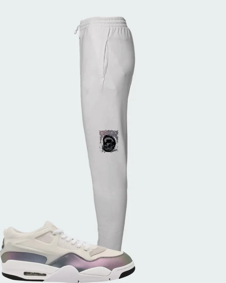 Jordan 4 RM Phantom Black White Matching Joggers
