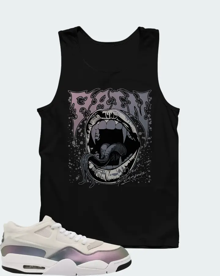 Jordan 4 RM Phantom Black White Matching Tank Top