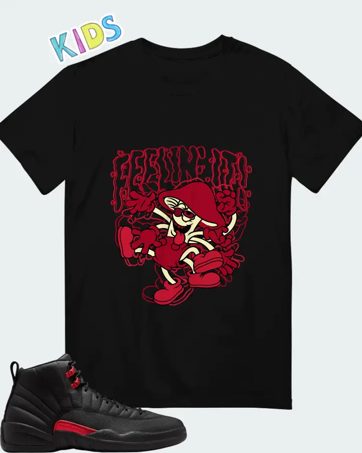 Air Jordan 12 Retro Bloodline Matching Kid's T-Shirt