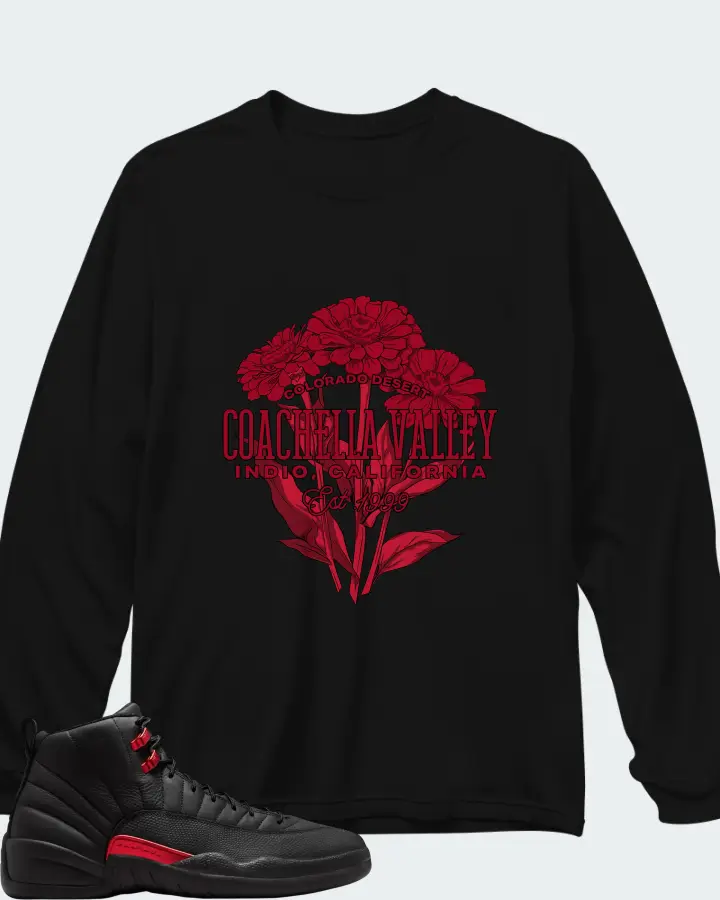 Air Jordan 12 Retro Bloodline Matching Long Sleeve T-Shirt