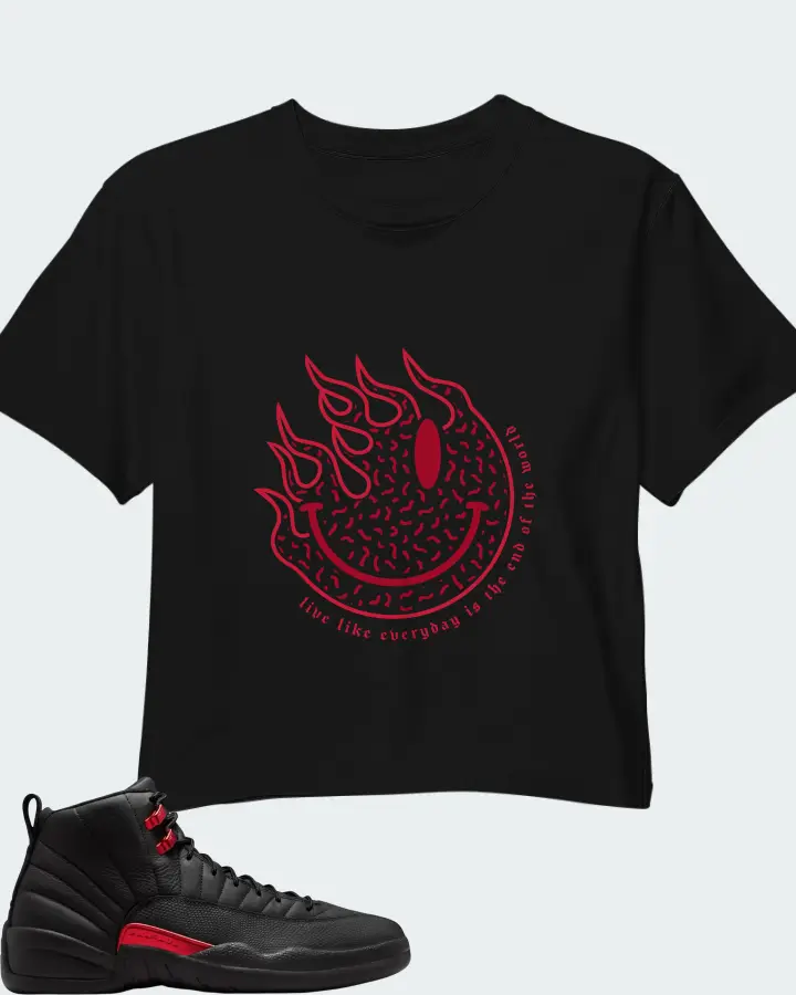Air Jordan 12 Retro Bloodline Matching Crop Top