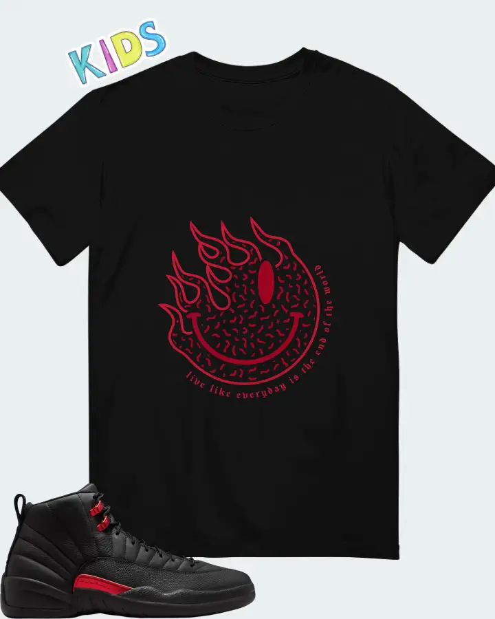 Air Jordan 12 Retro Bloodline Matching Kid's T-Shirt