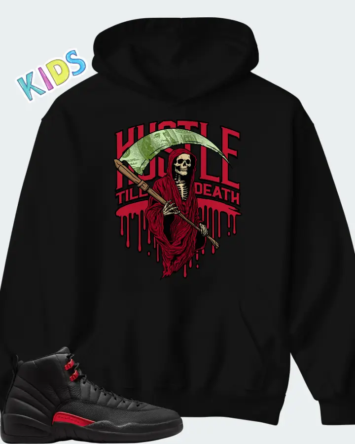 Air Jordan 12 Retro Bloodline Matching Kid's Hoodie