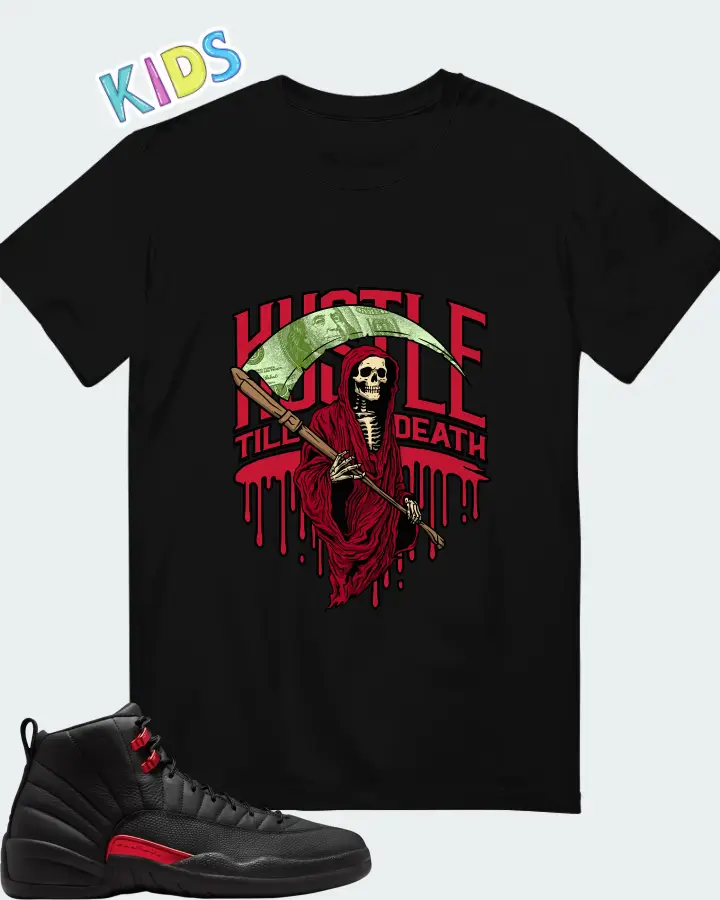 Air Jordan 12 Retro Bloodline Matching Kid's T-Shirt