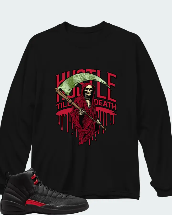 Air Jordan 12 Retro Bloodline Matching Long Sleeve T-Shirt