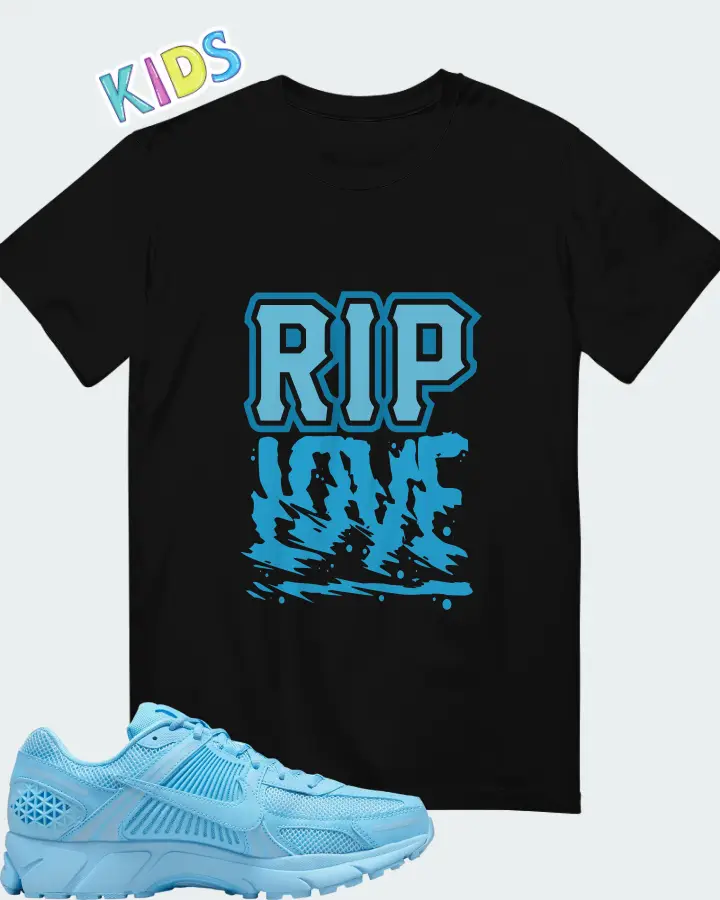 Nike Zoom Vomero 5 Lakeside University Blue Matching Kid's T-Shirt