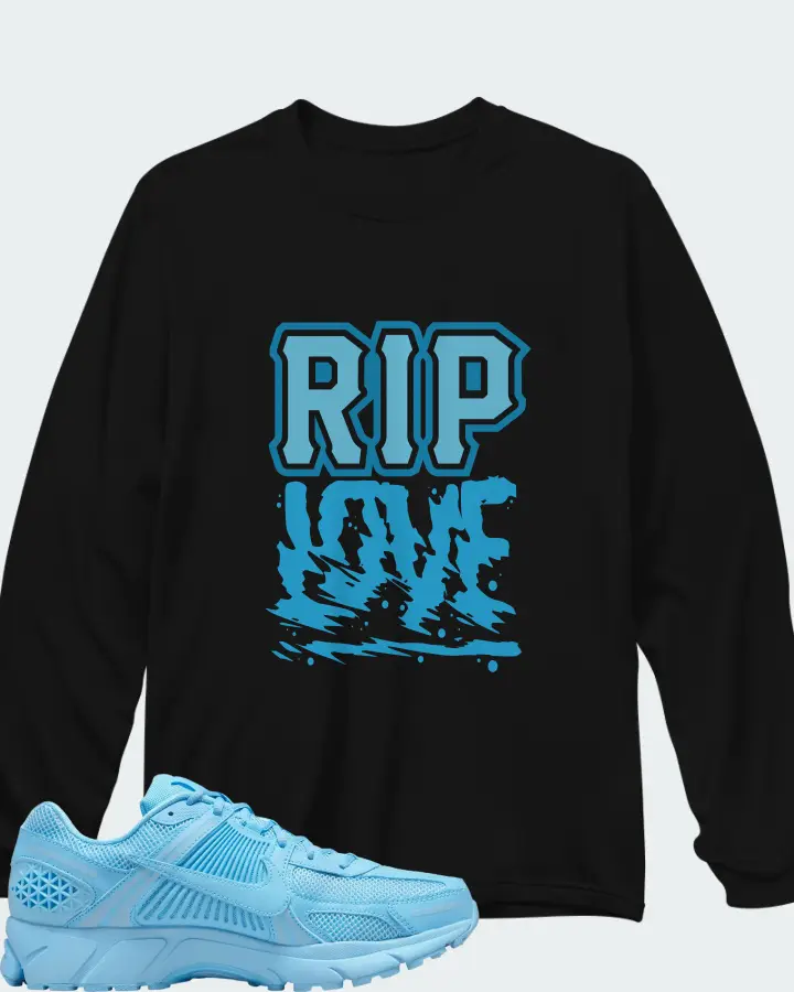 Nike Zoom Vomero 5 Lakeside University Blue Matching Long Sleeve T-Shirt
