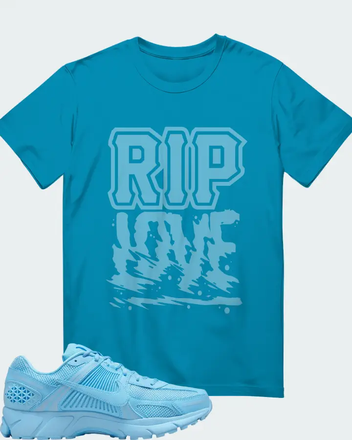 Nike Zoom Vomero 5 Lakeside University Blue Matching T-Shirt