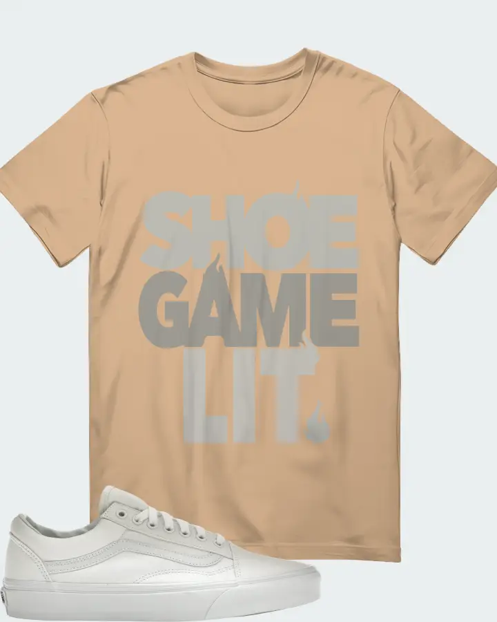 Vans Old Skool Sneaker Matching Cream T-Shirt - Shoe Game Lit Classic